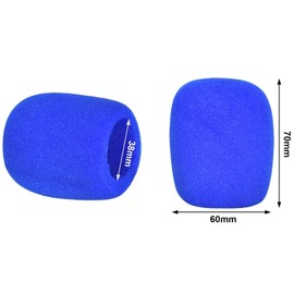 Pack of 5 Microphone Wind Protection, Dustproof and Antibacterial Mic Foam Cover, Hand Microphone Wind Protection with Good Elasticity Contractility, Pop Protection Microphone for KTV, Outdoor