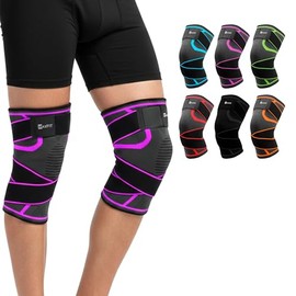 MAXFIT PAR rodilleras, rodillera deportiva, elástica, transpirable, antideslizantes, ideales rodilleras Gym, basquetbol, voleibol, crossfit, rodillera de compresión, rodillera ortopédica HX918 (Azul, Small)