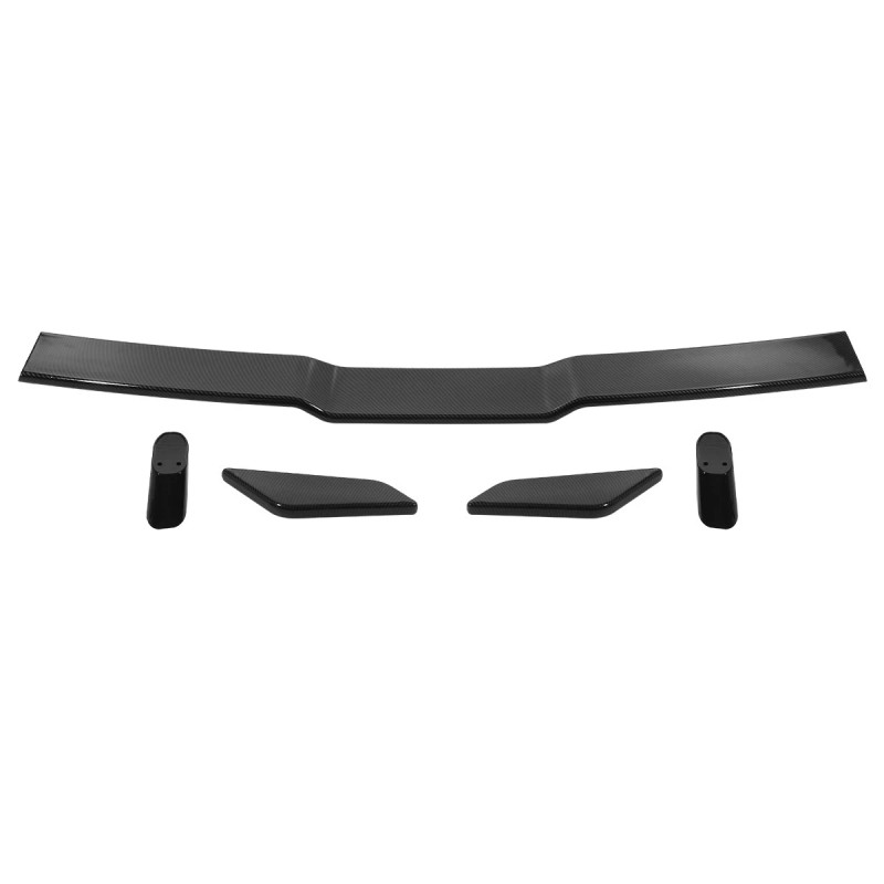 Unbranded Carbon Fiber Rear Trunk Spoiler Splitter Wing Kit For
