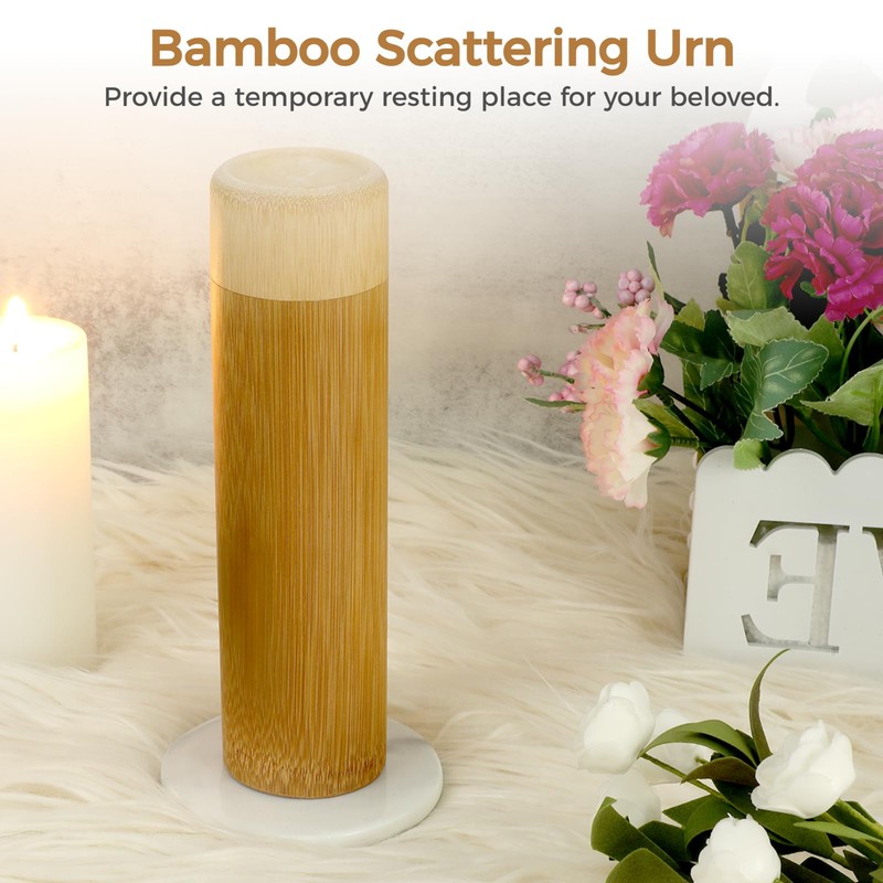 Bamboo Scattering Urn Set, 8 PCS Small Bamboo Scattering Urns