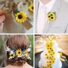 UUYYEO 100 Pcs Artificial Flower Heads Mini Fake Sunflower Decorative
