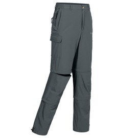 Little Donkey Andy Men's Stretch Convertible Pants, Zip-Off Quick-Dry Hiking Pants, UV Protection, Lightweight Dark Shadow Size S