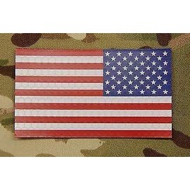 BritKitUSA Solas Infrared Reflective Reverse Full Color US Flag Patch