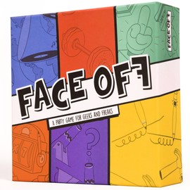 Hey Happy Face Off Party Card Game - 6 Unique Challenges for Geeks & Freaks - Deck of Funny Trivia & Dare Cards - Group Party Games for Adults - Includes Spin Wheel, Clay Blocks, Note Pads, Pencils