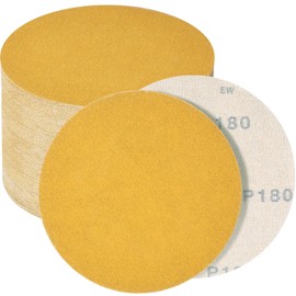 WEWINK PLUS 6-Inch No Hole 180 Grit Sandpaper Discs,Box of 70, Hook and Loop Backing for Random Orbital or DA Sander, Finishing Medium Sanding Abrasive Automotive Paint, Woodworking Wood, Metal