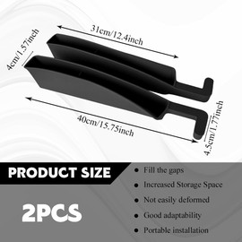 2PCS Car Seat Gap Filler, Car Seat Gap Organizer with Phone Holder, Black Multifunctional Seat Side Gap Filler Stop Things from Dropping, Universal Car Interior Accessories Fit Car SUV Truck