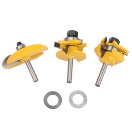 3Pcs set 1/4in Shank Woodworking Frame Door Rail & Stile   Cove Raised Panel Router Bit