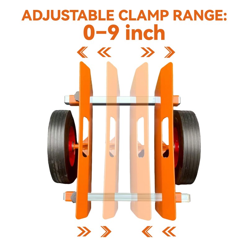 Heavy Duty Panel Dolly 1100 LBS Capacity, Adjustable Clamp Door