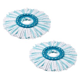 WinGluge Pack of 2 Replacement Heads Compatible with Leifheit Clean Twist Disc Mop Systèmes, Mop Head Replacement Microfibre, Mop Floor Mop Replacement Parts, Very Absorbent, for Sensitive Floors,