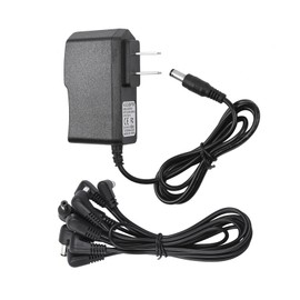 Guitar Effect Pedal Power Supply Adapter with 8 Ways Daisy Chain Cable Power Line Right Angle