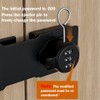 GDFOX Mechanical Password Rotary Hasp Locks, Door Security Slide Latch
