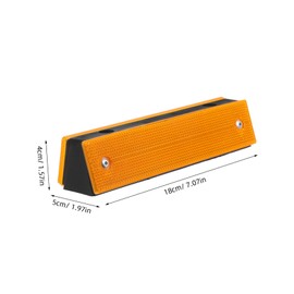 KICHOUSE 2pcs Rectangular Reflective Road Delineators High Visibility Driveway Markers Easy Installation Highway Guidance Safety Reflectors for Roads and Sidewalks