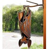 Modern Artisans Hanging Metal Garden Bat Sculpture, American Handmade: Open