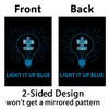 Autism Garden Flag Light It Up Blue Puzzle Piece Bulb