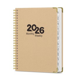 2026 Cuaderno planificador semanal Encuadernación de doble bobina Planificador académico mensual 12 meses 0112 para cuaderno de de planificación...   