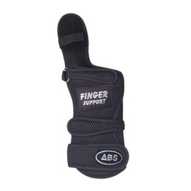 ABS Finger Support Right Handed Bowling Resting Gloves (L, Black/Black)