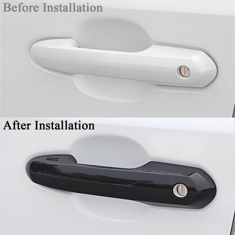Zacxoxsr Upgraded No Adhesive Snap-on Car Door Handle Cover Protector