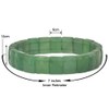 Natural Green Aventurine Gemstone Faceted 12mm Rectangle Beads Stretch Bracelet