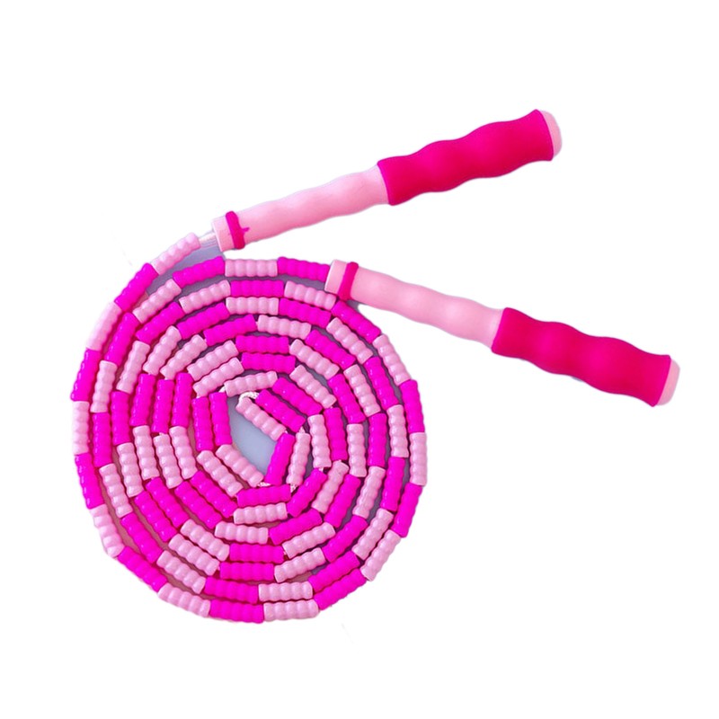 Jump Rope Comfortable Grip Adjustable Durable Lightweight Safe Beaded Skipping