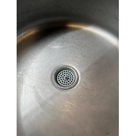 3D-Druck Camper Drain Strainer - 34 mm for Camping Sinks, Prevents Food Leftovers in the Waste Water Tank, Easy to Remove and Clean at Any Time - Made in Germany - Metallic Silver