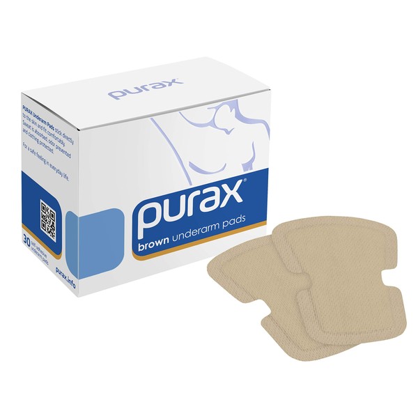 PURAX Underarm Pads - Sweat Shields 30pcs Brown
