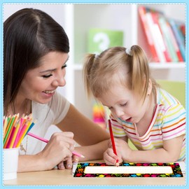 FaCraft Handprints Classroom Name Tags - 36pcs Watercolor Name Plates for Classroom Students Classroom Name Plates Teacher Back to School Classroom Decoration 3.5" x 11"