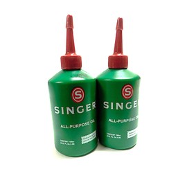 2 Singer All Purpose Sewing Machine Oil, 7.6 Fluid Ounces Total, S1209. Compatible with use on All Sewing Machines and Related Equipment +