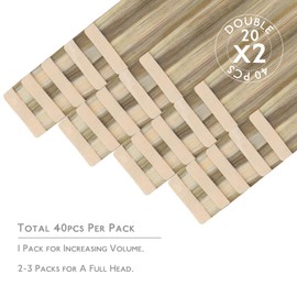 Wennalife WENNALIFE Tape in Hair Extensions Human Hair, 40pcs 60g 10 inch Ash Brown Highlighted Golden Blonde Hair Extensions Real Human Hair Straight Tape in Extensions Invisible Human Hair Extensions