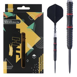 CUESOUL JIHO S5 21g Steel Tip 90% Tungsten Dart Set with Titanium Coated and Unifying ROST T19 Flight