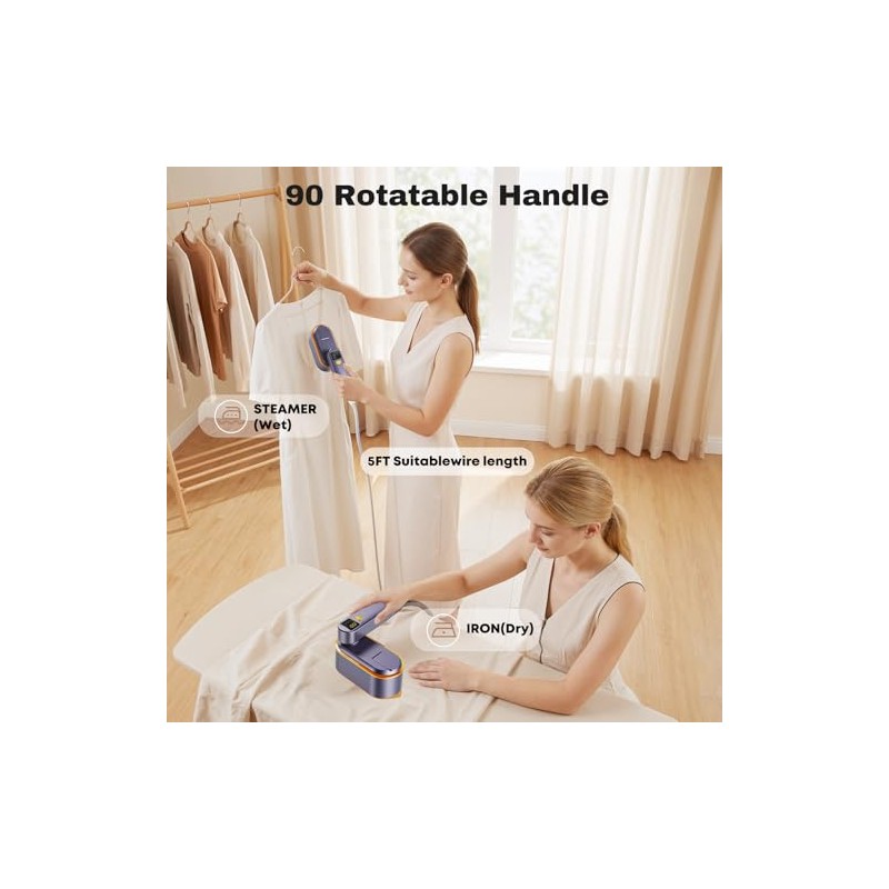Droyek 2-in-1 Portable Travel Steamer & Iron - Fast Heat