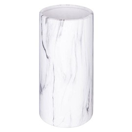 Atmosphera Cylinder Vase Marble White Height 20 cm White