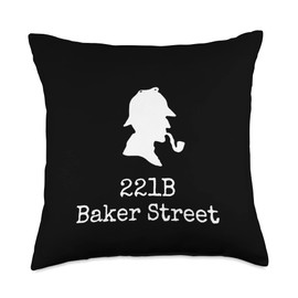 Book lover - 221b Baker street - detective Sherlock Holmes Throw Pillow