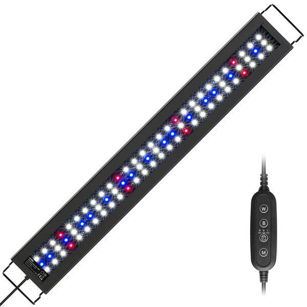 NICREW Full Spectrum Planted LED Aquarium Light, with Timer, for