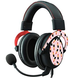 MightySkins Skin Compatible with Kingston HyperX Cloud II Gaming Headset - Lipstick Pattern | Protective, Durable, and Unique Vinyl Decal wrap Cover | Easy to Apply, Remove | Made in The USA