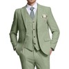 High-End Suits Retro Men Suits Linen 3 Pieces Suit for