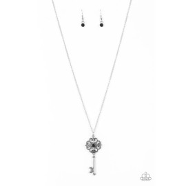 Paparazzi Jewelry Accessories - Got It On Lock - Black Necklace - Vintage