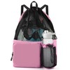 BROTOU Swimming Bag, Swimming Bag, Mesh Backpack with Drawstring, Beach