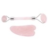 Rose Quartz Face Roller Massager Facial Lifting Tightening Roller Gua