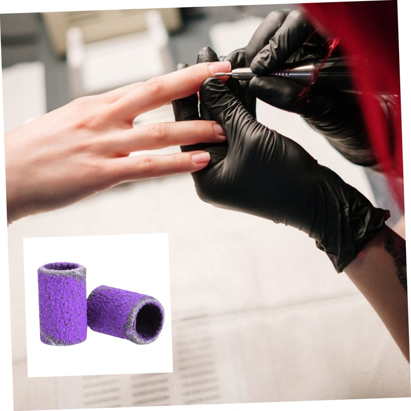 Baluue 100Pcs Nail Polishing Tool Sanding Bands for Nail Drill