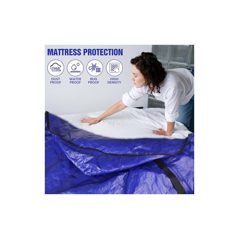 Bolsas de colchón para mudanzas, extra gruesas, impermeables, tamaño Queen