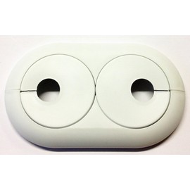 Double rosette for pipes with external diameter 14, 15, 16, 18-20 mm, variable hole spacing between 35-58 mm