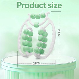 Yuragim Cellulite Massager, 20 Wheels Cellulite Roller, 2025 Massage Roller Legs Arm, Anti-Cellulite Massager Legs, Massage Roller for Thin Slimming, Leg, Foot, Arm Massage (Green)