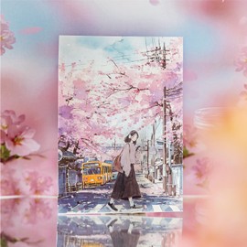 Alideco 180pcs Vintage Japanese Romantic Landscape Scrapbooking Paper for Journaling Supplies, Decorative Craft Paper for Junk Journals (xinlingzhilv)