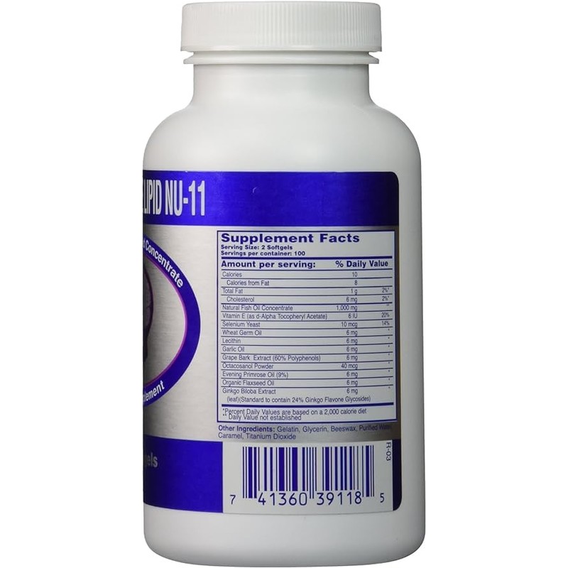 3 packs Marine Lipid NU-11 (200 Softgels)