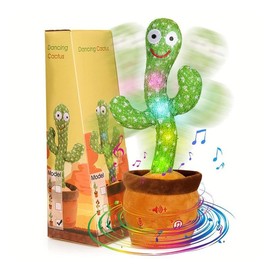 EMOIN Dancing Cactus Toys Three buttons Cactus Toys Repeats What You Say Toys Dancing Cactus Mimicking Toy with LED English Sing Adjustable volume:_Electricgoose Toy