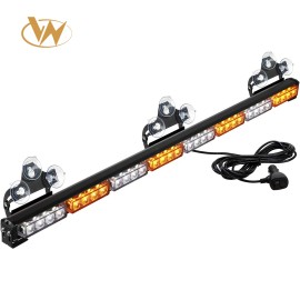36 Inch 32-LED Traffic Advisor Light Bar Warning Emergency Strobe Light Bar with 16 ft Straight Cord (Red/Blue)Light Color: Amber/white, Rated Power: 36, Beam Angle: Spot