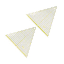 VILLFUL 2Pcs Acrylic Triangle Ruler for Quilting and Sewing Patchwork Cutting Template Easy to Use Measurement Tool for DIY Projects and Tailoring