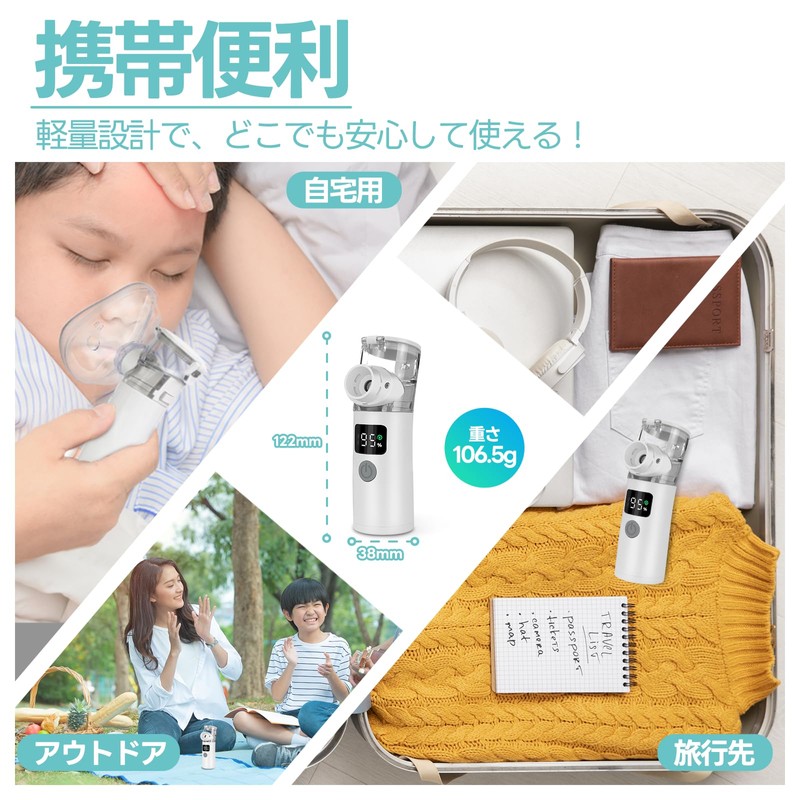 Watles MY-135B Mesh Nebulizer, Nebulizer, Automatic Cleaning Function, Inhaler for