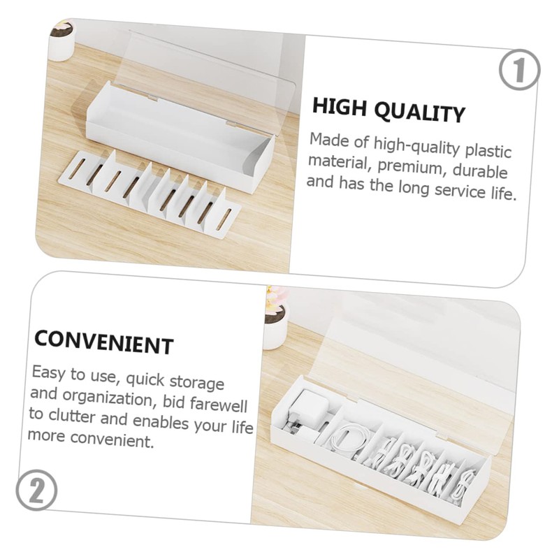 Gatuida 1pc Multi Cable Storage Box Organizer for and Electronics