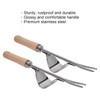 CHEOTIME 2 Pack Garden Hand Weeder 12.1" Long Handle Stainless